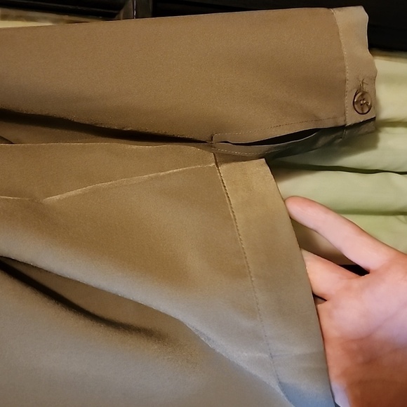 VENUS olive blouse SURPLICE top SIZE small - Picture 8 of 15